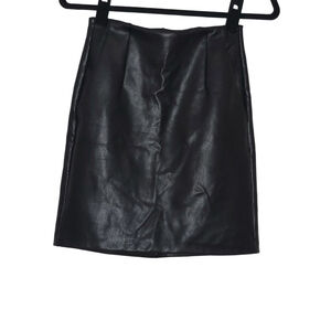 Women's Dynamite Black Faux Leather Mini Skirt XS